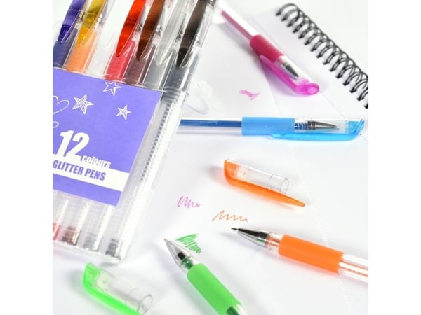 Glitterpennor OFFICE 12-pack – (12 st.)