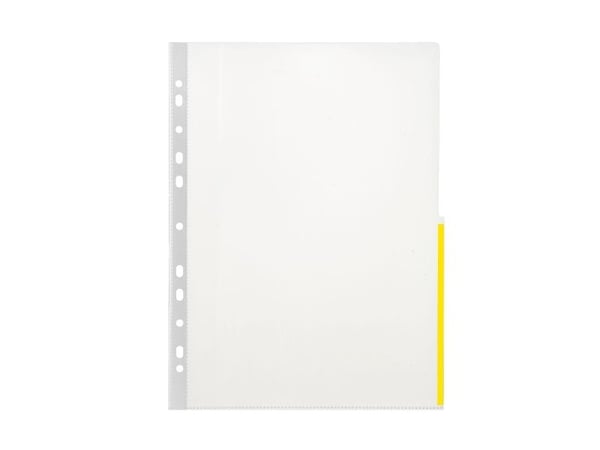 Signallomme A4 PP 120 Micron 100 Pakke Gul