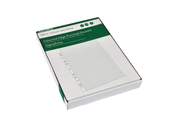 Signallomme A4 PP 170 Micron 100 Pakke Hvid