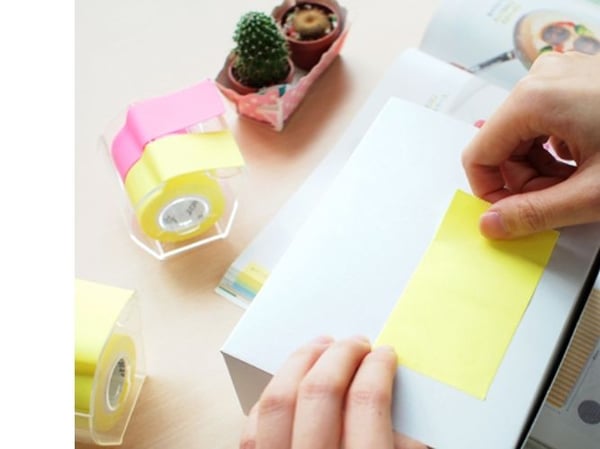 Note Roll Extra Sticky 50x10mtr, Gul Neon