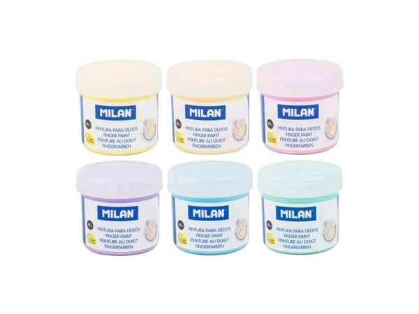 Milan Fingermaling Pastel 40 ml 6 Pakke