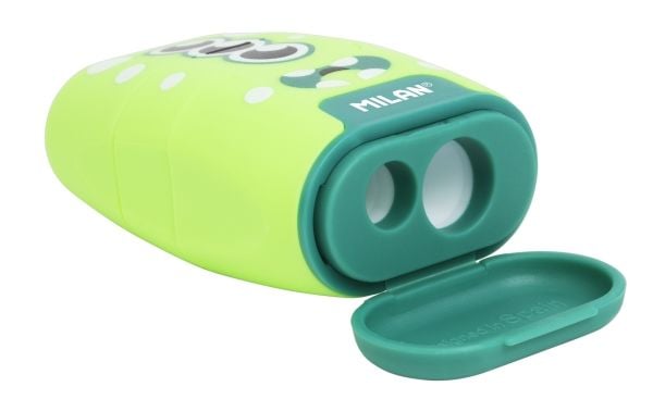 MILAN Compact Double Pencil Sharpener ja Eraser Alien 16 kpl näyttö