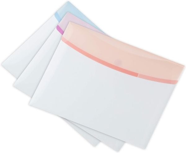 Mapper med Burrebånd A4 Landskab 6 STK Pastel Assorterede farver