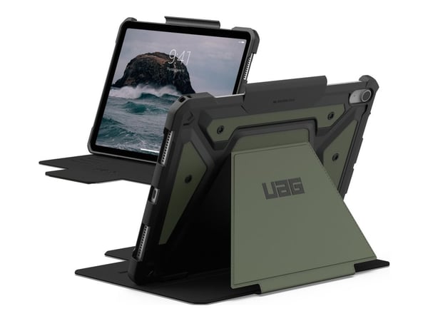 UAG - Lommebok for nettbrett - robust - polyuretan (PU) - oliven - for Apple 11-inch iPad Air (M2, M3)