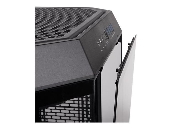 Thermaltake The Tower 600 - Mid tower - ATX - sidepanel med vindu (herdet glass) - ingen strømforsyning (PS/2) - svart - USB/lyd