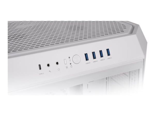 Thermaltake The Tower 600 - Mid tower - ATX - sidepanel med vindu (herdet glass) - ingen strømforsyning (PS/2) - snø - USB/lyd