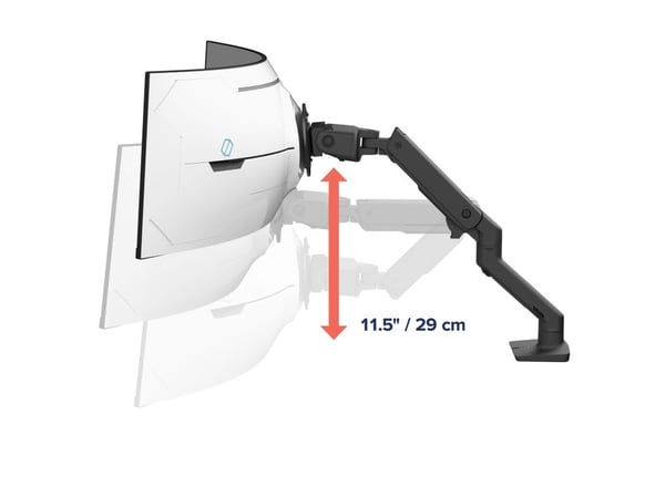 Ergotron HX - Monteringssett (leddarm) - Konstant kraftteknologi - for buet LCD-skjerm - for skjermkurver med ekstrem dybde - matt svart - skjermst...