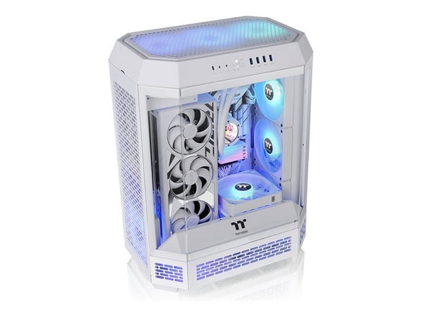 Thermaltake The Tower 600 - Mid tower - ATX - sidepanel med vindu (herdet glass) - ingen strømforsyning (PS/2) - snø - USB/lyd