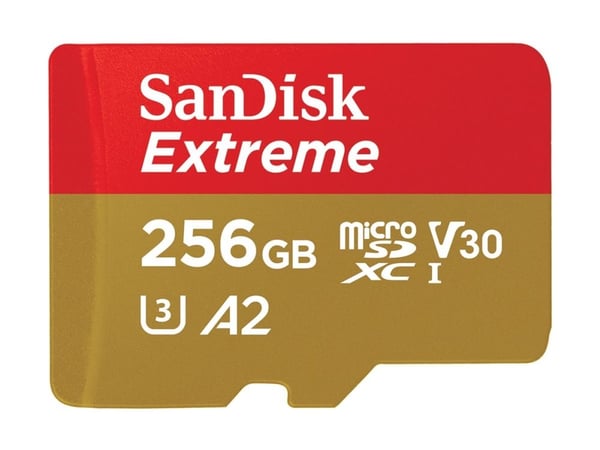 SanDisk Extreme - Flashminnekort - 256 GB - A2 / Video Class V30 / UHS-I U3 / Class10 - microSDXC UHS-I