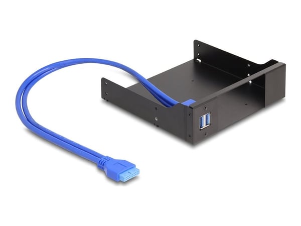 Delock - Lagermottaksramme (brønn) - 5.25", metal, for slim bay mobile rack, USB 5 Gbps hub - svart Delock - Lagermottaksramme (brønn) - 5.25", metal, for slim bay mobile rack, USB 5 Gbps hub - svart