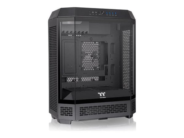 Thermaltake The Tower 600 - Mid tower - ATX - sidepanel med vindu (herdet glass) - ingen strømforsyning (PS/2) - svart - USB/lyd