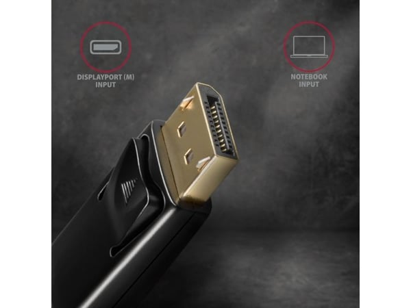 AXAGON RVD-HI14C2 DisplayPort-HDMI-sovitinkaapeli, 4K/30 Hz, 180 cm pitkä - musta