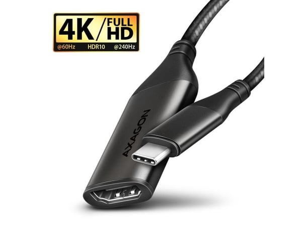 Axagon RVC-HI2M, 0,25 m, USB Type-C, HDMI, Uros, Naaras, Suora