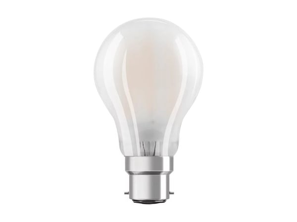 OSRAM LED STAR - LED-filamentlyspære - mattslipt finish - B22d - 6.5 W (ekvivalent 60 W) - klasse E - varmt hvitt lys - 2700 K