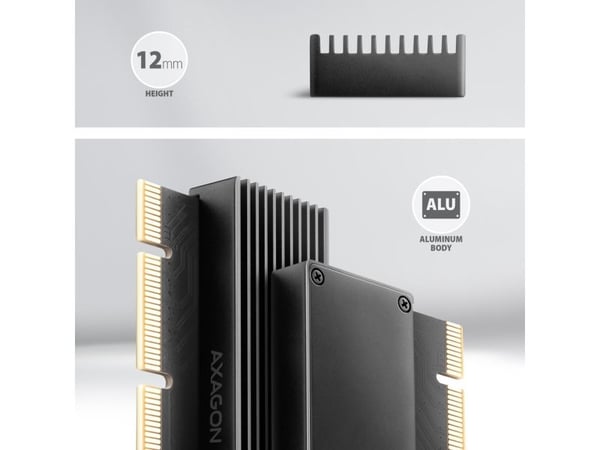 AXAGON PCEM2-XS - Diskkontroller - M.2 - M.2 NVMe Card - PCIe 5.0 x16