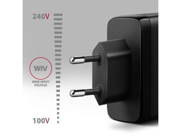 Axagon ACU-DPQ100, Sisätila, AC, 4,5 V, musta