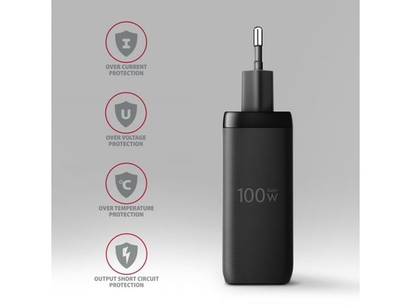 Axagon ACU-DPQ100, Sisätila, AC, 4,5 V, musta
