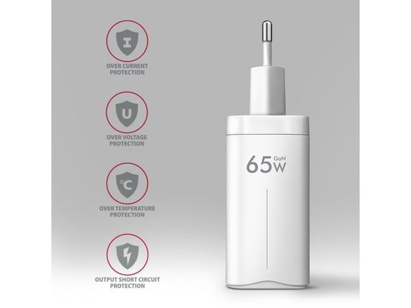 AXAGON ACU-DPQ65W - Strømadapter - 65 watt - 1.5 A - PD 2.0, PD 3.0, QC 2.0, QC 3.0, QC 4.0+, Huawei Fast Charge, SCP, PD/PPS, AFC, SFC, SFC 2.0, P...
