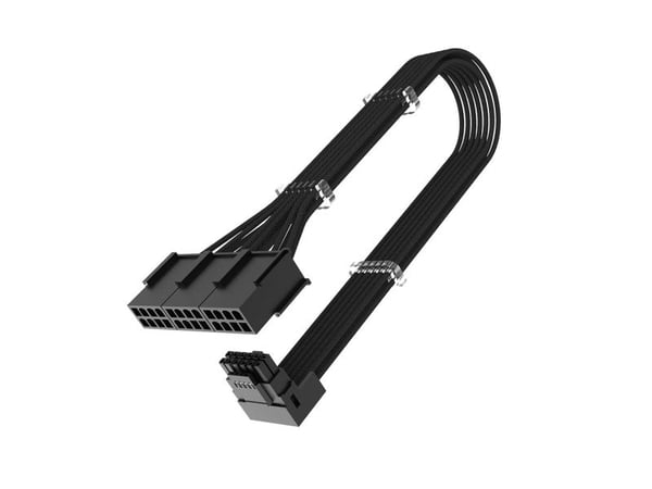 Akasa G-Nexus PX24 - Strømforlengelseskabel - 12+4-stifts PCI Express 5.0 strøm (hann) vinklet til 8-stiftskontakt (hunn) rett - 30 cm