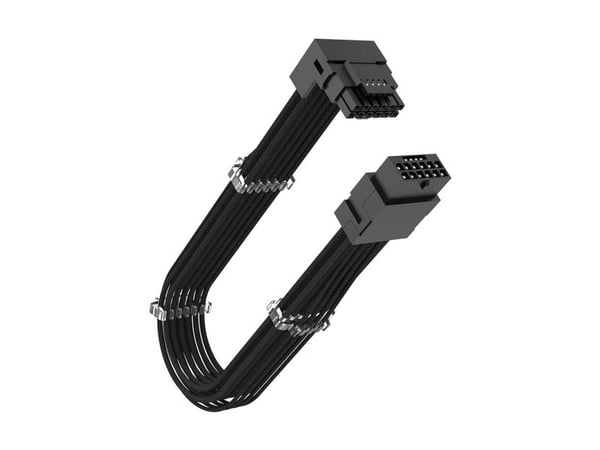 Akasa G-Nexus P16 - Strømforlengelseskabel - 12+4-stifts PCI Express 5.0 strøm (hann) vinklet til 12+4-stifts PCI Express 5.0 strøm (hunn) rett - 3...