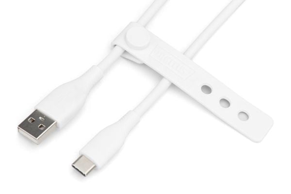 DIGITUS - USB-kabel - USB (hann) til USB-C (hann) - USB 2.0 - 1 m - hvit