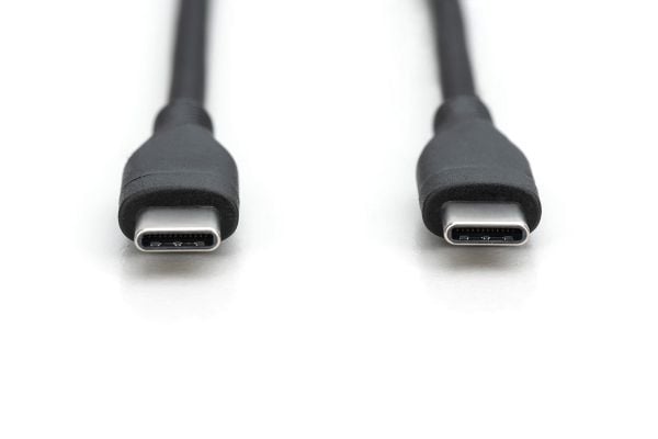 DIGITUS USB-C Silicone charging cable USB-C - USB-C 1m USB 2.0 60W black