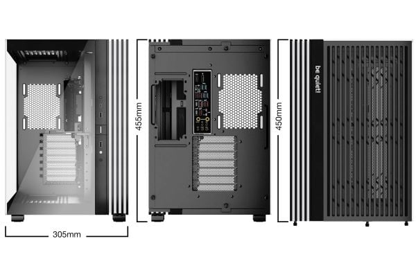 be quiet! Light Base 600 DX - Midi-tårn - ATX - sidepanel med vindu (glass) - ingen strømforsyning (ATX / PS/2) - svart - USB/lyd