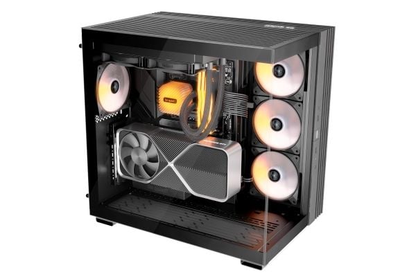 be quiet! Light Base 600 DX - Midi-tårn - ATX - sidepanel med vindu (glass) - ingen strømforsyning (ATX / PS/2) - svart - USB/lyd