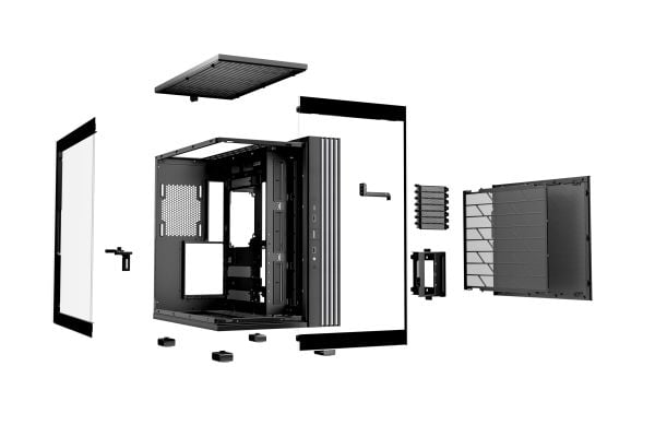 be quiet! Light Base 600 DX - Midi-tårn - ATX - sidepanel med vindu (glass) - ingen strømforsyning (ATX / PS/2) - svart - USB/lyd