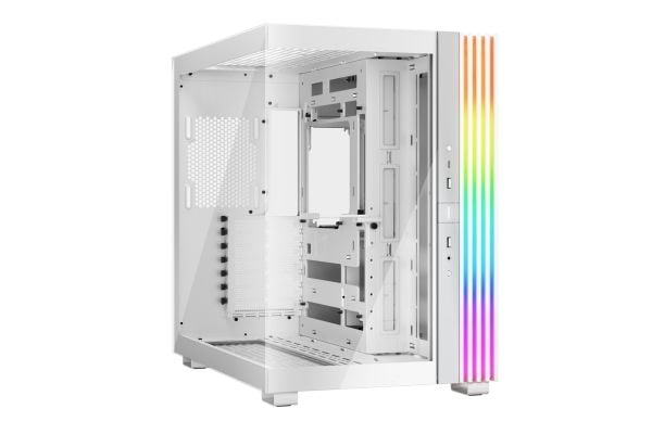 be quiet! Light Base 600 DX - Midi-tårn - ATX - sidepanel med vindu (glass) - ingen strømforsyning (ATX / PS/2) - hvit - USB/lyd