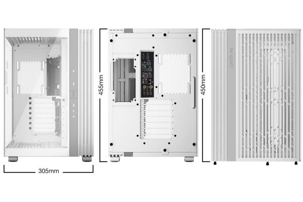 be quiet! Light Base 600 DX - Midi-tårn - ATX - sidepanel med vindu (glass) - ingen strømforsyning (ATX / PS/2) - hvit - USB/lyd