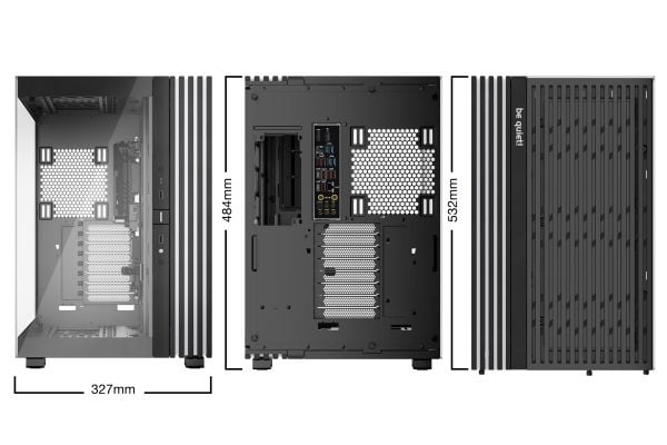 be quiet! Light Base 900 DX - FT - utvidet ATX (E-ATX) - sidepanel med vindu (glass) - ingen strømforsyning (ATX / PS/2) - svart - USB/lyd