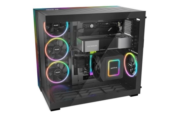 be quiet! Light Base 900 DX - FT - utvidet ATX (E-ATX) - sidepanel med vindu (glass) - ingen strømforsyning (ATX / PS/2) - svart - USB/lyd