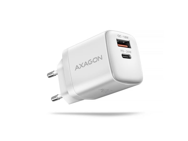 AXAGON ACU-PQ20W - Strømadapter - 20 watt - 3 A - PD 2.0, PD 3.0, QC 2.0, QC 3.0, QC 4.0+, Huawei Fast Charge, SCP, PD/PPS, AFC, PE+, PE 2.0+ - 2 u...