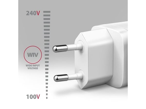 AXAGON ACU-PQ20W - Strømadapter - 20 watt - 3 A - PD 2.0, PD 3.0, QC 2.0, QC 3.0, QC 4.0+, Huawei Fast Charge, SCP, PD/PPS, AFC, PE+, PE 2.0+ - 2 u...