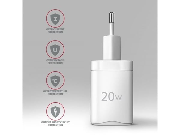 AXAGON ACU-PQ20W - Strømadapter - 20 watt - 3 A - PD 2.0, PD 3.0, QC 2.0, QC 3.0, QC 4.0+, Huawei Fast Charge, SCP, PD/PPS, AFC, PE+, PE 2.0+ - 2 u...