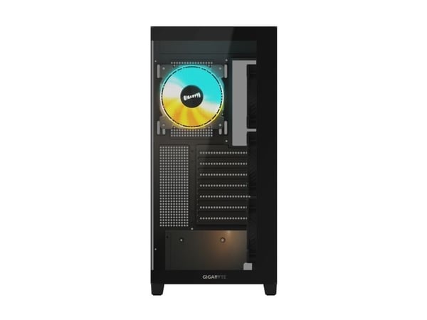 Gigabyte C500 PANORAMIC STEALTH - Mid tower - ATX - sidepanel med vindu (herdet glass) - ingen strømforsyning (ATX) - svart - USB/lyd