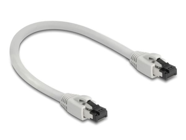 DeLOCK 80556, 0,25 m, Cat8.1, S/FTP (S-STP), RJ-45, RJ-45, harmaa