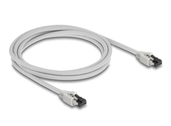 DeLOCK 80560, 2 m, Cat8.1, S/FTP (S-STP), RJ-45, RJ-45, harmaa