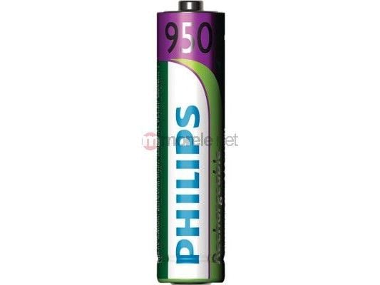 Philips oppladbart batteri R03B4A95/10, oppladbart batteri, nikkelmetallhydrid (NiMH), 1,2 V, 950 mAh, flerfarget, AAA