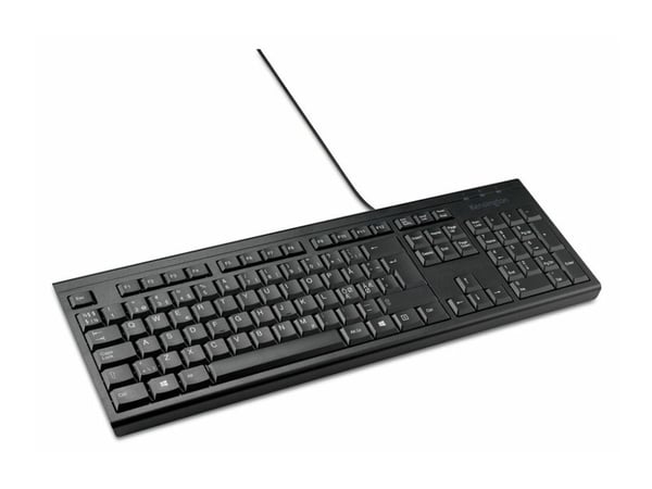 Kensington KB100 EQ - Tastatur - full size - USB - QWERTY - Pan Nordic - svart - OEM - FSC-papp