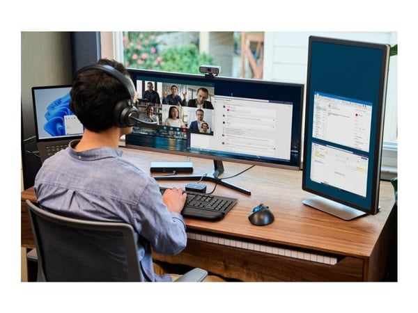 Kensington KB100 EQ - Tangentbord - full size - USB - QWERTY - hela norden - svart - OEM - FSC-kartong