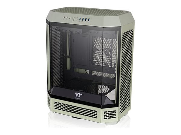 Thermaltake The Tower 600 - Mid tower - ATX - genomskinlig sidopanel (härdat glas) - ingen strömförsörjning (PS/2) - matcha green - USB/ljud