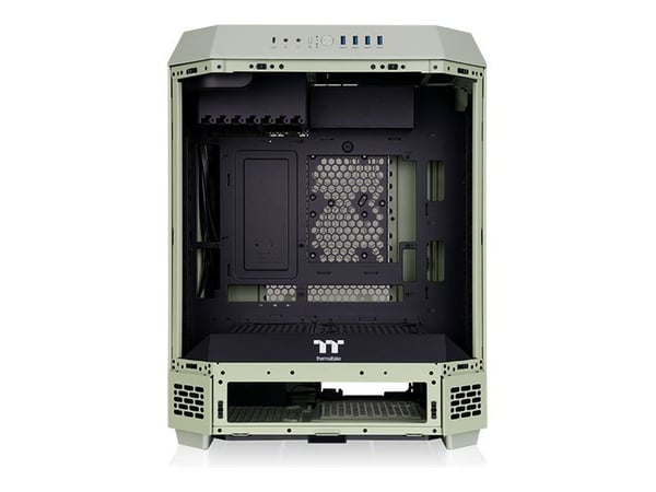 Thermaltake The Tower 600 - Mid tower - ATX - sidepanel med vindu (herdet glass) - ingen strømforsyning (PS/2) - matcha-grønn - USB/lyd