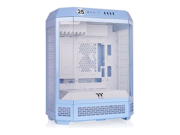 Thermaltake The Tower 600 - Mid tower - ATX - sidepanel med vindu (herdet glass) - ingen strømforsyning (PS/2) - hydrangea blue - USB/lyd
