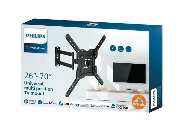 PHILIPS kääntyvä seinäteline 70" televisiolle - 2389152