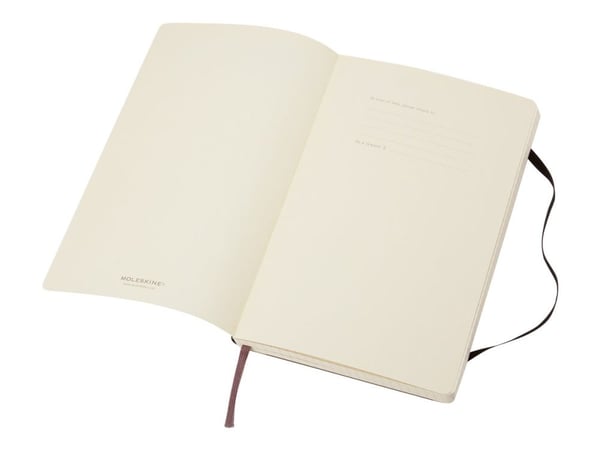 Moleskine Classic Large - Notisbok - 130 x 210 mm - 96 ark / 192 sider - elfenbenspapir - rutet - svart