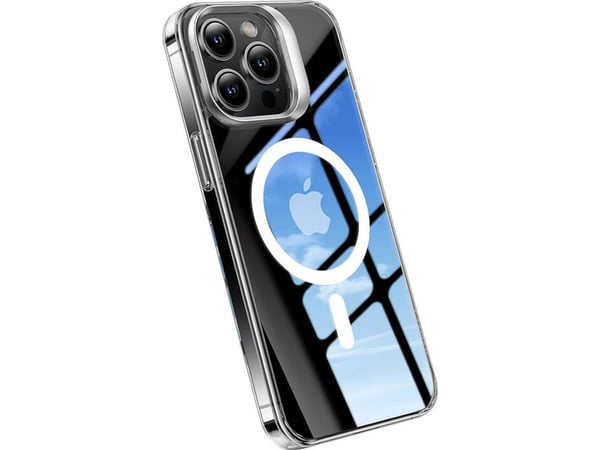 Torras Puhelinkotelo UPRO Lstand Clear-Mag iPhone 15 PRO (läpinäkyvä)