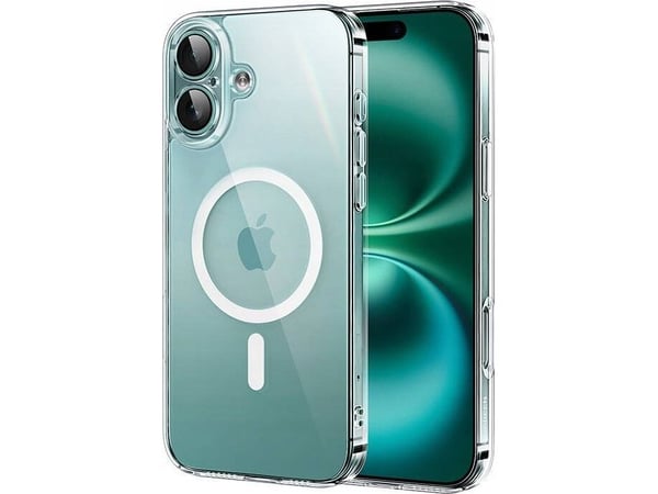 MagSage Ugreen CA110 magnetisk deksel til iPhone 16 Plus (gjennomsiktig)