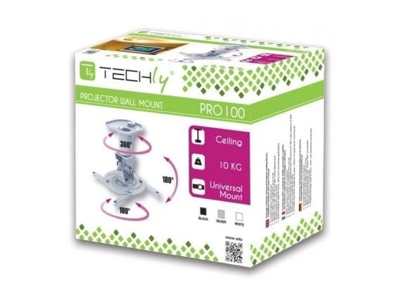 TECHly - Monteringssett (4 støttearmer, takbrakett) - for projektor - aluminium - svart
